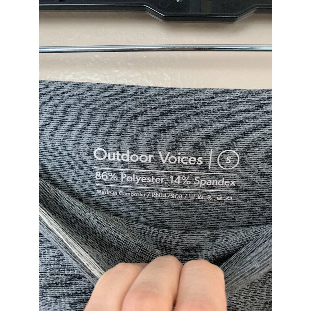 Outdoor Voices Legging Size Small Women's Gradient 7/8 Gray Colorblock Contrast